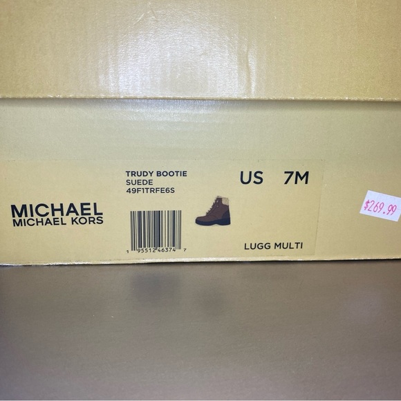 NIB MICHAEL KORS TRUDY FUR & SUEDE BOOTS IN LUGG MULTI - SIZE 7M - Picture 3 of 14